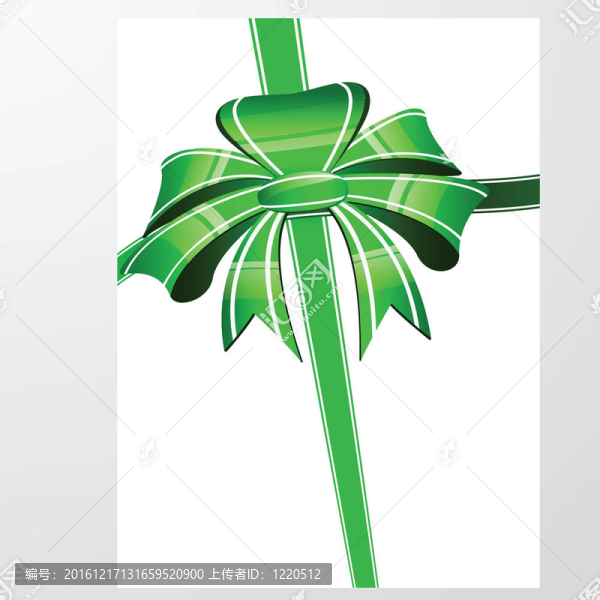 白色背景上的綠色蝴蝶結(jié)