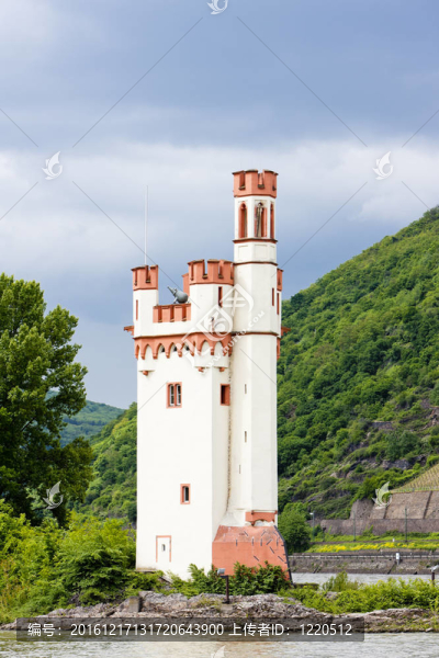 Binger,Maeuseturm；老鼠島老鼠塔萊茵蘭-普法爾茨州；德國(guó)；
