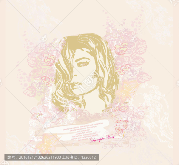 抽象美女肖像