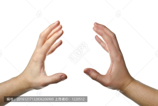 男性的手