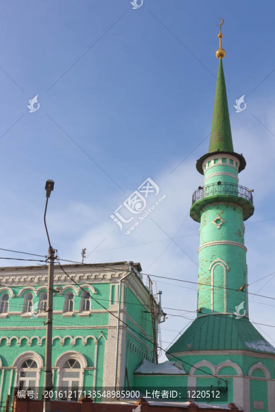 在喀山古代該清真寺；Tatarstan；俄羅斯