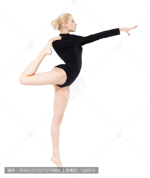 美麗的金發(fā)女子體操運動員