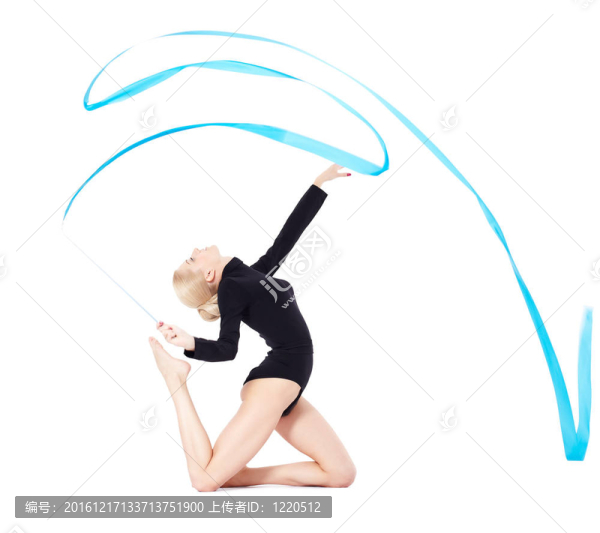 美麗的金發(fā)女子體操運動員