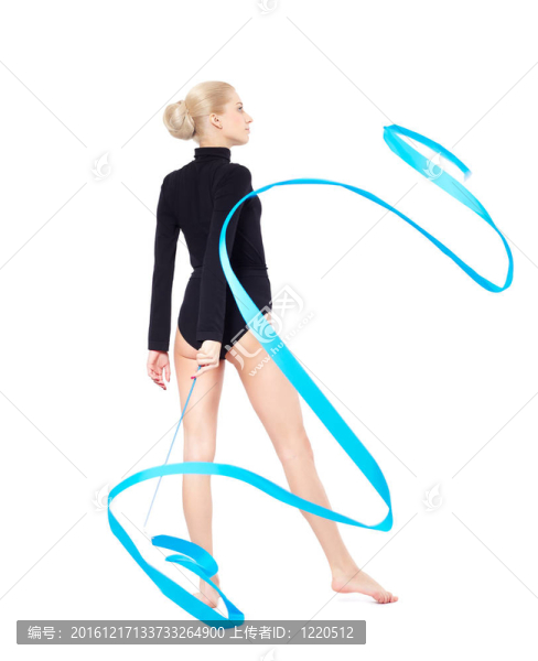 美麗的金發(fā)女子體操運動員