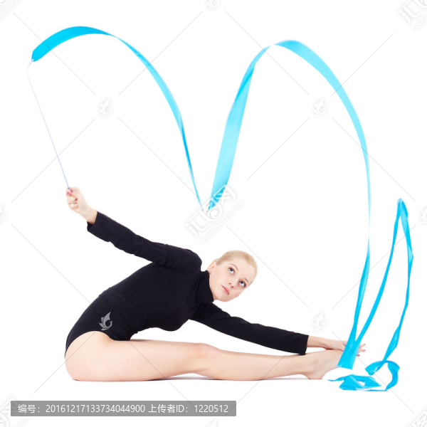 美麗的金發(fā)女子體操運(yùn)動(dòng)員