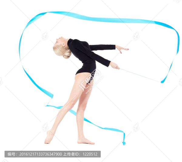 美麗的金發(fā)女子體操運動員