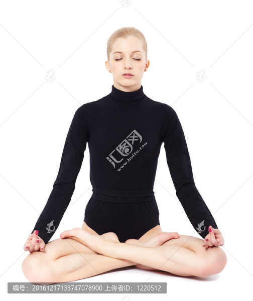 美麗的金發(fā)女子體操運動員