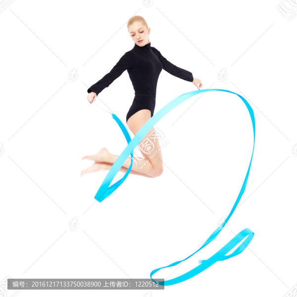 美麗的金發(fā)女子體操運(yùn)動(dòng)員