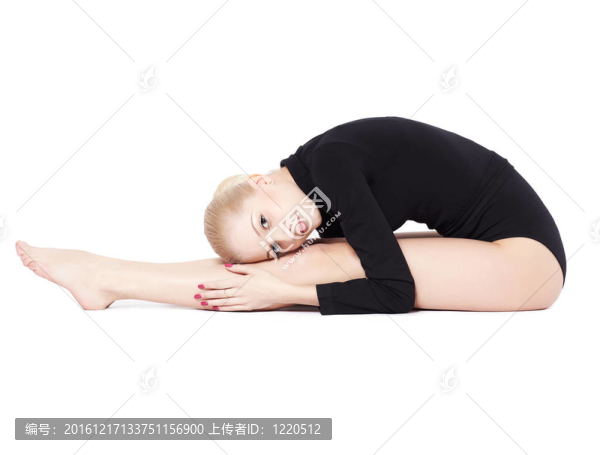 美麗的金發(fā)女子體操運(yùn)動(dòng)員