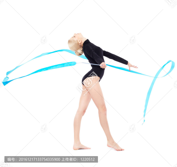 美麗的金發(fā)女子體操運(yùn)動(dòng)員