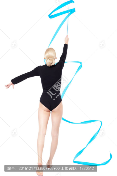 美麗的金發(fā)女子體操運動員