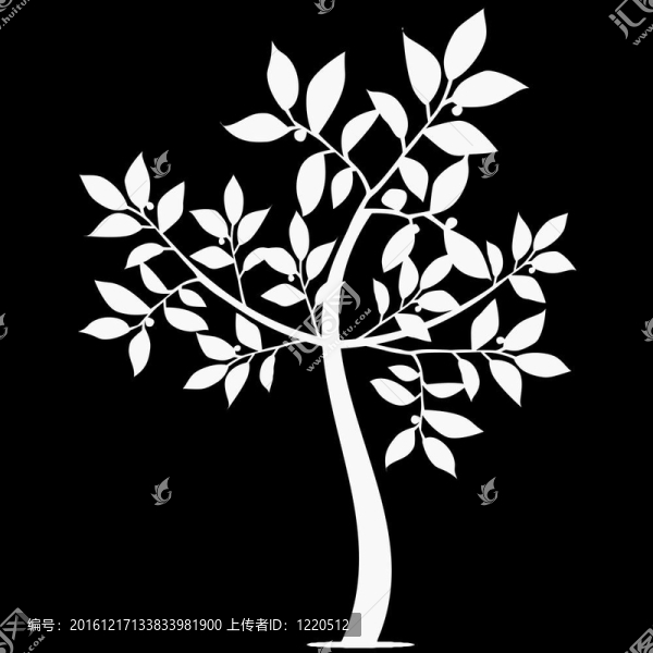 藝術(shù)之樹的剪影