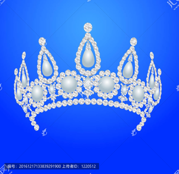 美麗的女性結婚珍珠王冠