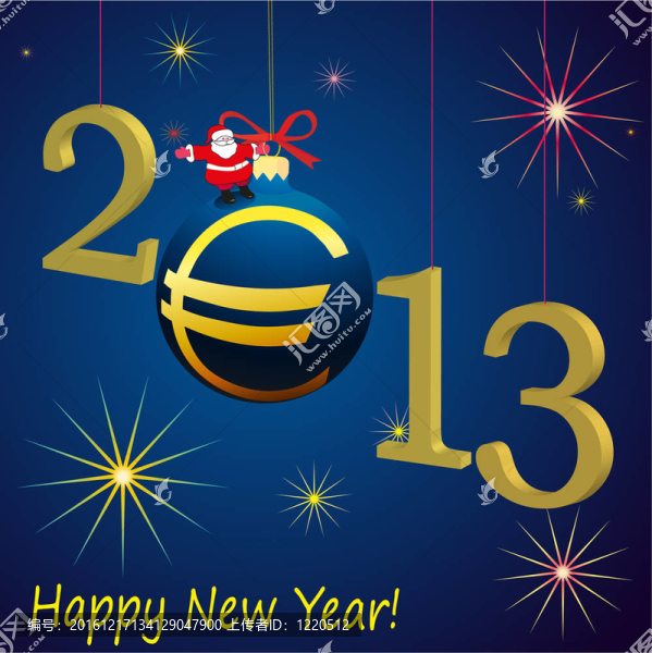 2013新年符號與Santa,Cl