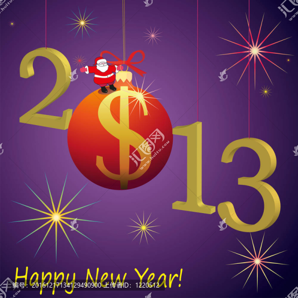 2013新年符號(hào)與Santa,Cl