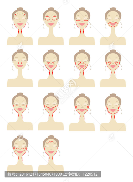 女人臉上的按摩線