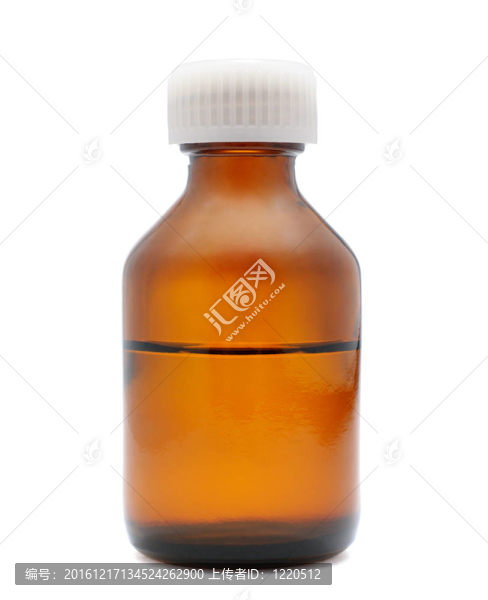 白色背景隔離的醫(yī)療瓶