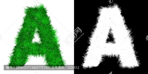 綠色大寫字母一個(gè)草制成的阿爾法面具