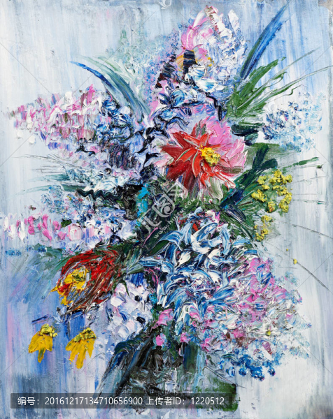 春花的油畫花束