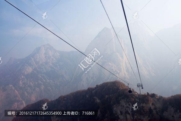 華山西峰索道,東溝梁,風(fēng)光