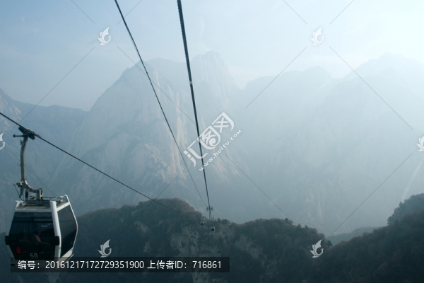 華山西峰索道,東溝梁,風(fēng)光