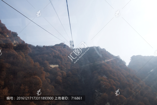 華山西峰索道,東溝梁,風(fēng)光
