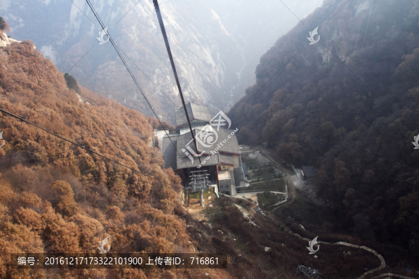 華山西峰索道,中間站