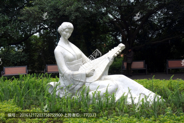 彈琵琶女雕塑