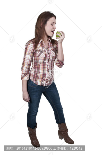 女人吃蘋果