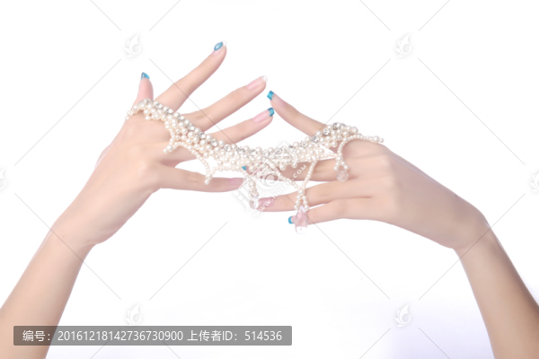 手模特美甲珠寶首飾美手