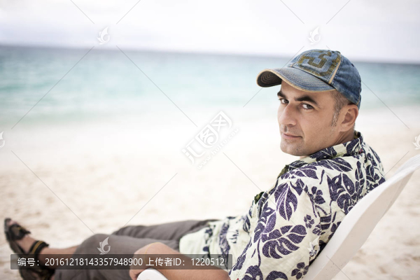 海灘上的男人