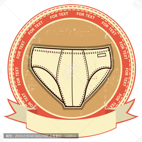 男士內(nèi)衣的標(biāo)簽設(shè)置垃圾紙衣服。背景