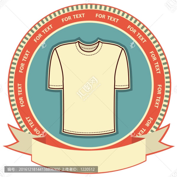衣服標簽設置在白色的T恤背景