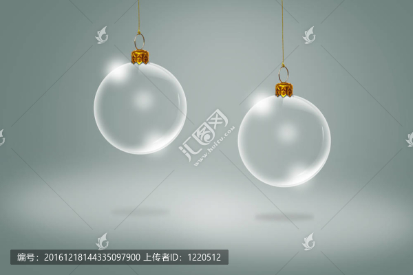 透明的圣誕球