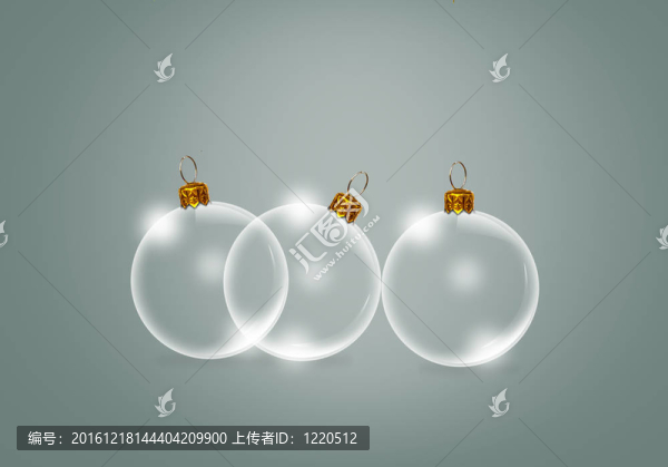 透明的圣誕球