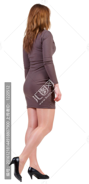 黑發(fā)女人去的背影