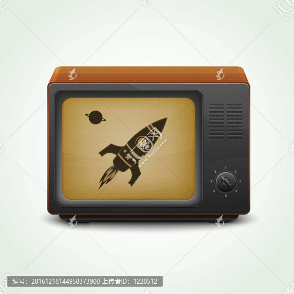 現(xiàn)實(shí)復(fù)古電視與復(fù)古火箭在太空