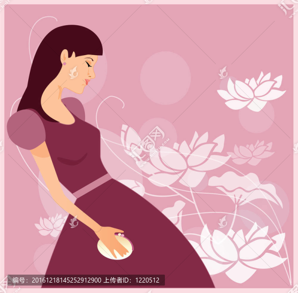 女孩與花