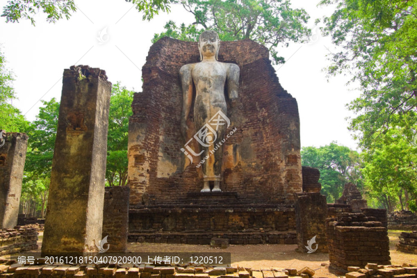 泰國歷史公園的如來佛祖形象