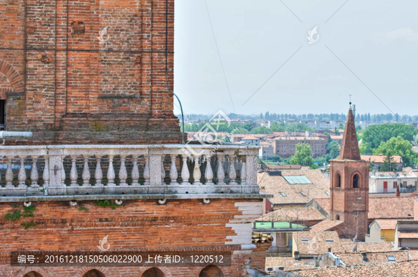 Ferrara的全景。Emilia,Romagna。意大利.