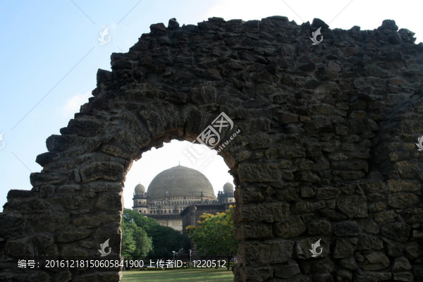 世界著名的高爾戈巴茲回音壁；Bijapur；卡納塔克邦；印度；亞洲