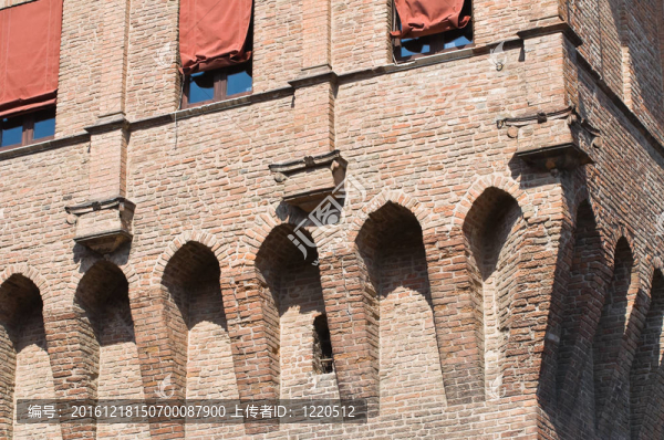 埃斯騰斯城堡。Ferrara。Emilia,Romagna。意大利.