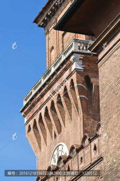 埃斯騰斯城堡。Ferrara。Emilia,Romagna。意大利.