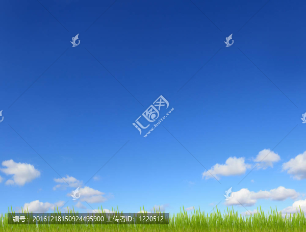天空云和草背景