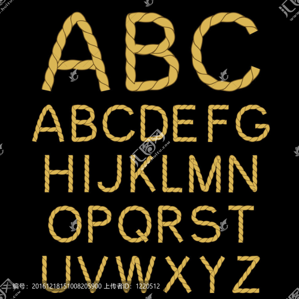 繩字體