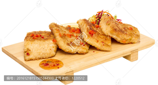 油炸魚片沙拉。