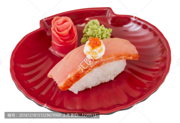 白底三文魚(yú)壽司