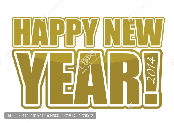 黃金新年快樂2014標(biāo)志