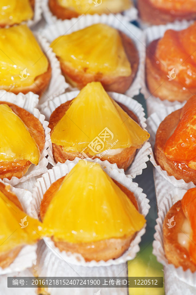 可口的小餡餅菠蘿和普通話