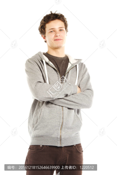 年輕英俊的快樂男子與臀部風(fēng)格